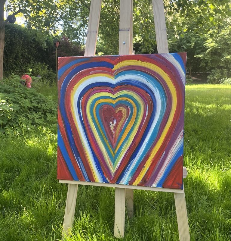 Olieverf schilderij " hartstocht in kleur"