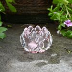 Theelicht in glas roze waterlelie