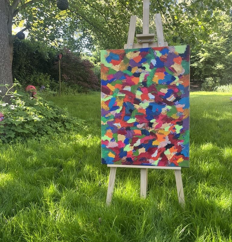 Olieverf schilderij " Splashes of colors "