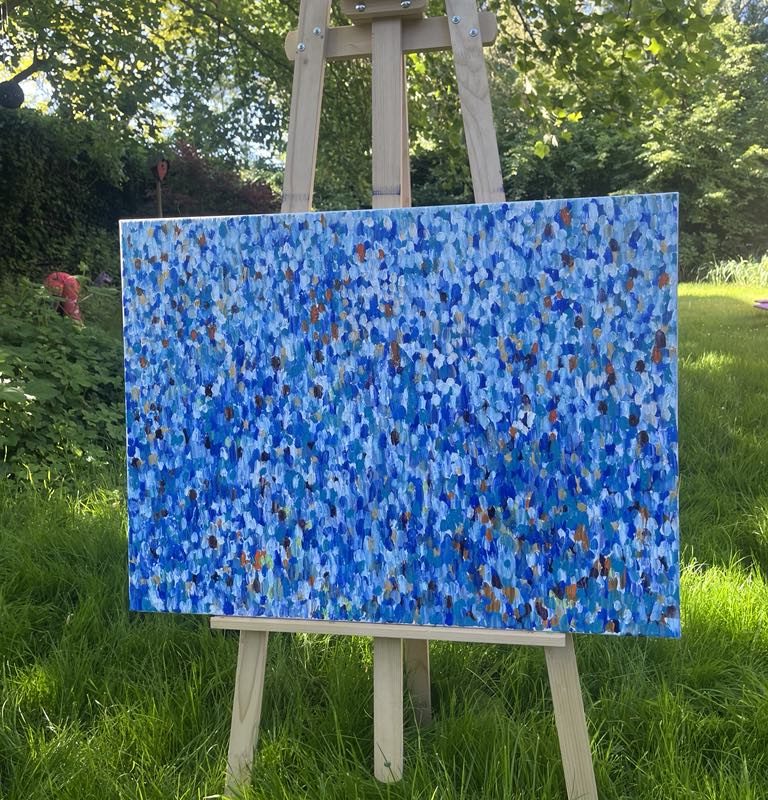 Olieverf schilderij " The infinite Blue "